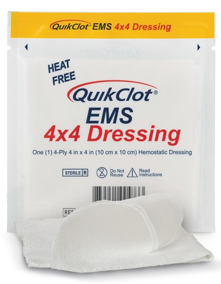 Compresse hémostatique QuikClot® EMS 4x4 – 3 par sachet